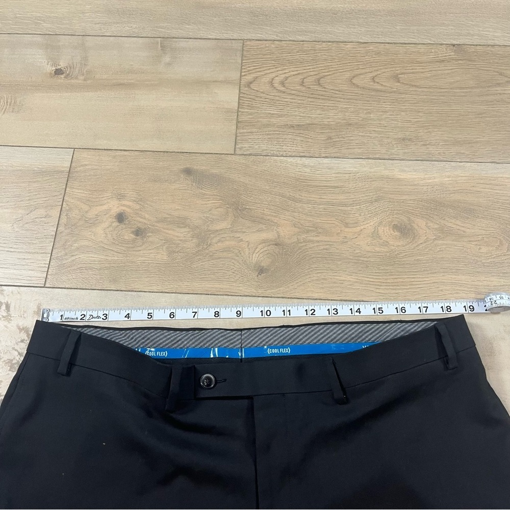 Van Heusen Men's Cool Flex Slim Fit Black Dress Pants - Picture 11 of 14